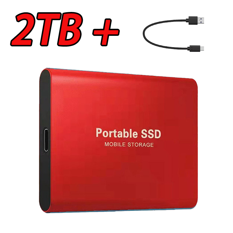 Ekstern ssd bærbar solid state-drev 1tb 4tb ultrahurtig harddisk til bærbar mac pc stationær data backup lagring disk: Militærgrøn
