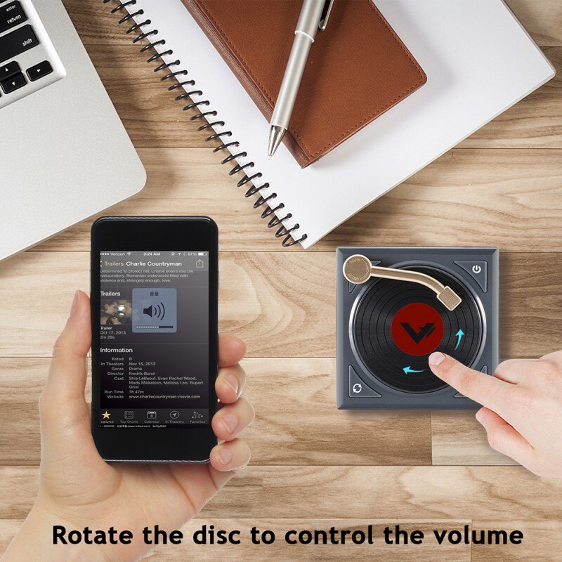 Retro phonograph Portable 1200mAH Smart Bluetooth 5.0 Speaker Intelligent Retro Phonograph Artwork