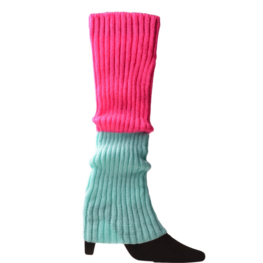 Women Boot Cuffs Leg Warmers Knit Leg Stockings Striped Long Boot Thigh High Stockings Knitted The Knee Socks Arcylic Leg Warmer: rose red blue