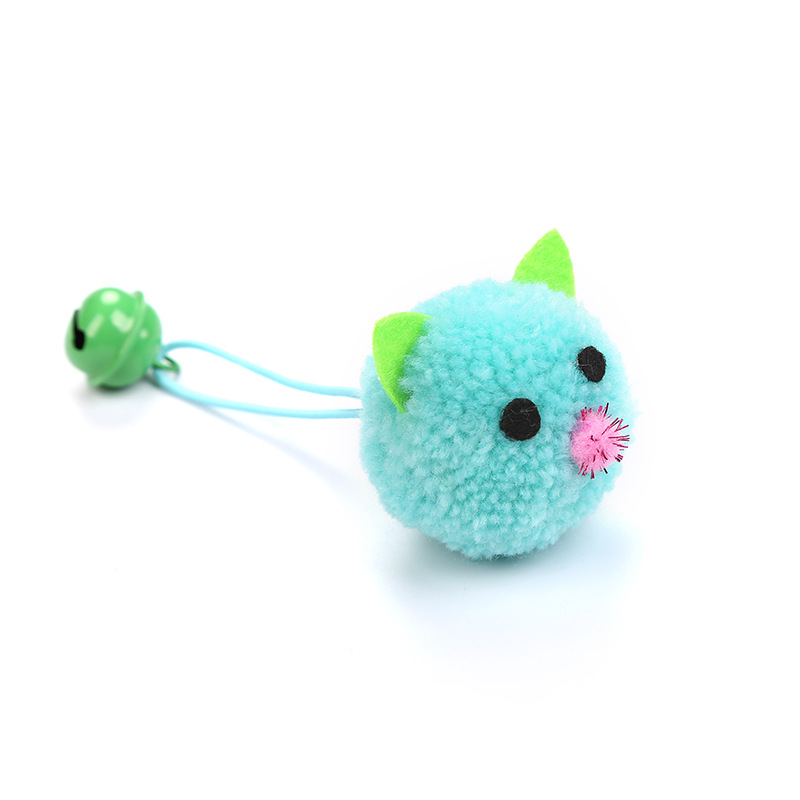Kattenspeelgoed pluche muiskop vorm bellen zelf hi speelgoed grappige kat kleurrijke pluche muis elf leuke huisdierhalsbanden huisdierbenodigdheden: 03