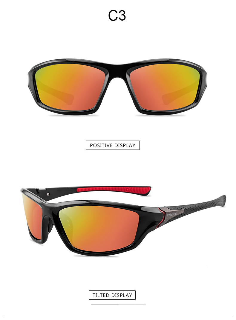 Luksus polariserede solbriller mænds køregenskaber mandlige solbriller vintage kørsel rejser fiskeri klassiske solbriller: C3