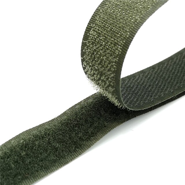 1 Pair Length 1 Meter Width 20 mm Color Hook Surface Hook and Loop Fastener Tape Without Glue Velcro Sewing Accessories: ArmyGreen