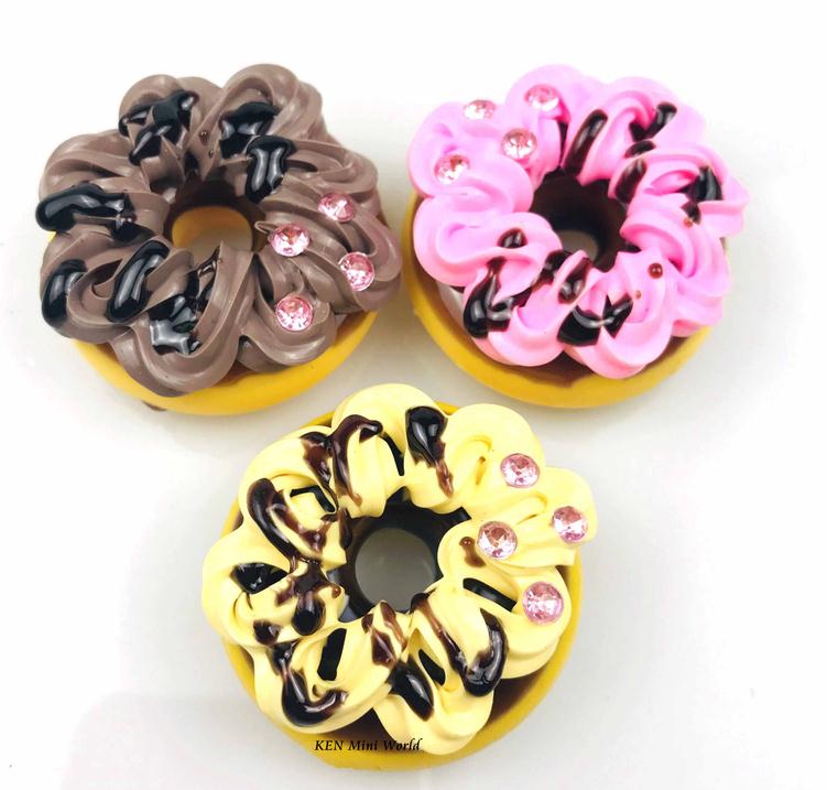 Nowy 2 sztuk/partia 1/6 skala miniaturowy deser śliczne 4 styl ciasto pączek dla Blyth Lalka Dom dekoracje udawaj jedzenie: styl 3