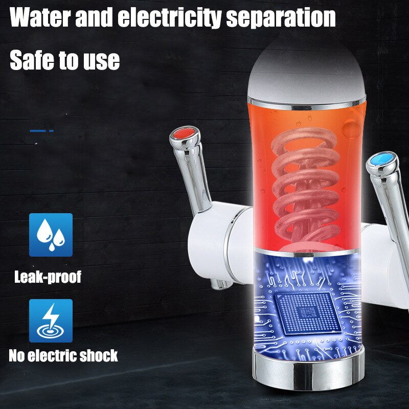 220v Water Heater Bathroom Kitchen instant electric water heater tap temperature display faucet Shower Tankless