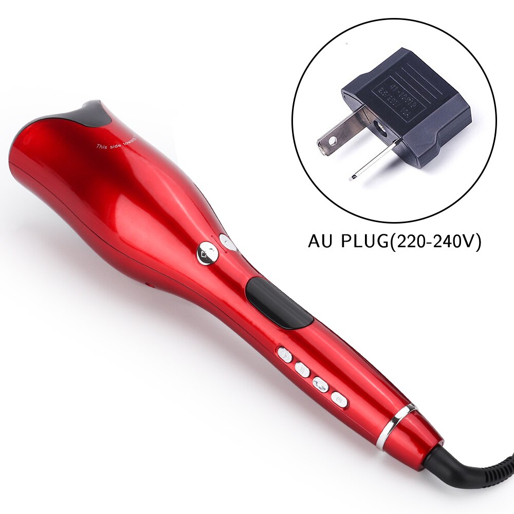 Automatische krultang, waver, krultang, roterende elektrische haarkrultang, luchtdraai, automatische haarstylingtool van 1 cm: Stekker