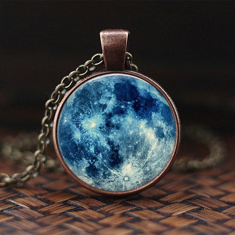 Charming Nebula Necklace Galaxy Space Glass Cabochon Pendant Solar System Jewelry Space Universe Necklace Milky Way Jewelry: 25