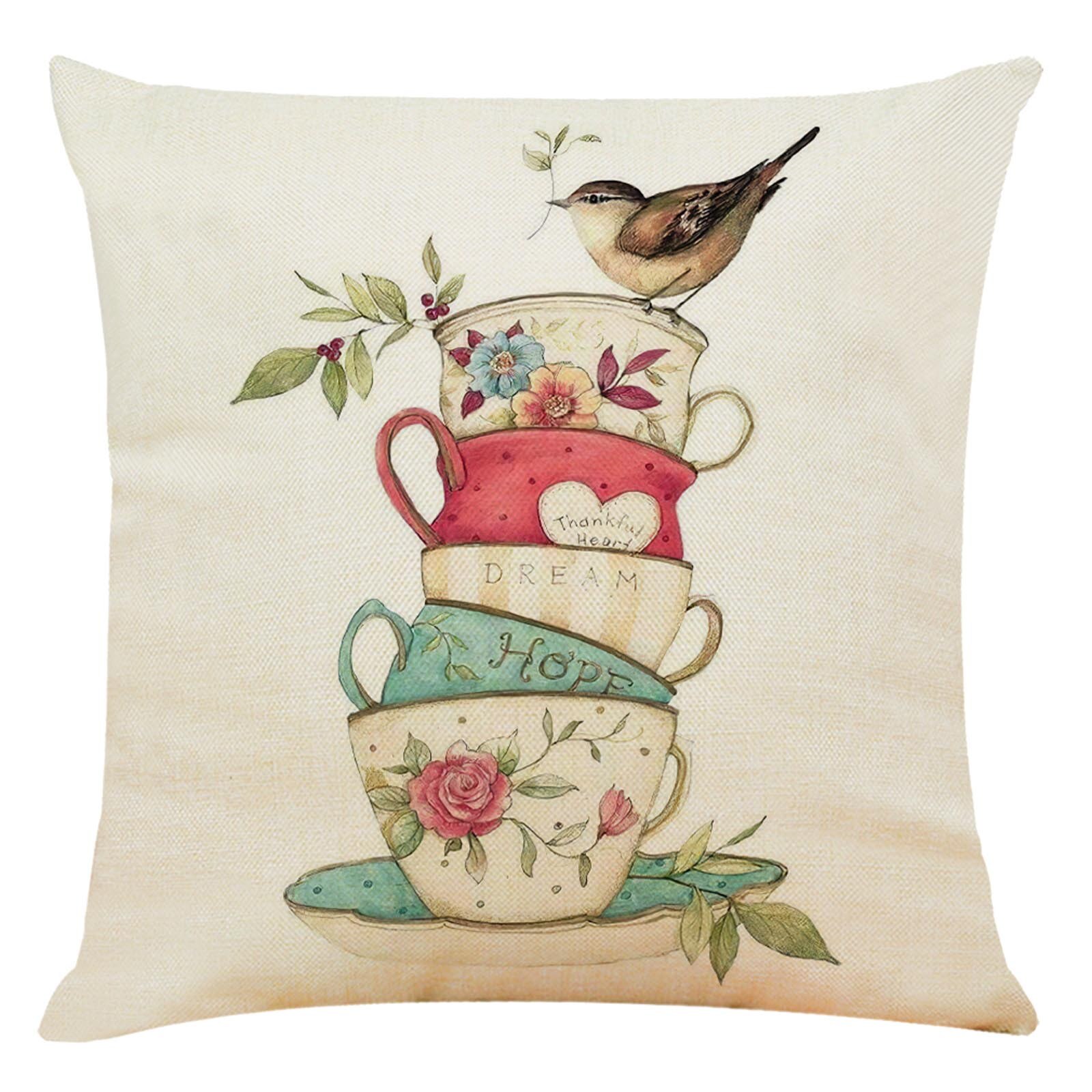 Bloemen Life Tree Katoen Linnen Sofa Taille Kussenhoes Kussensloop Home Decor Goedkoper Kussensloop Rome Decor: B