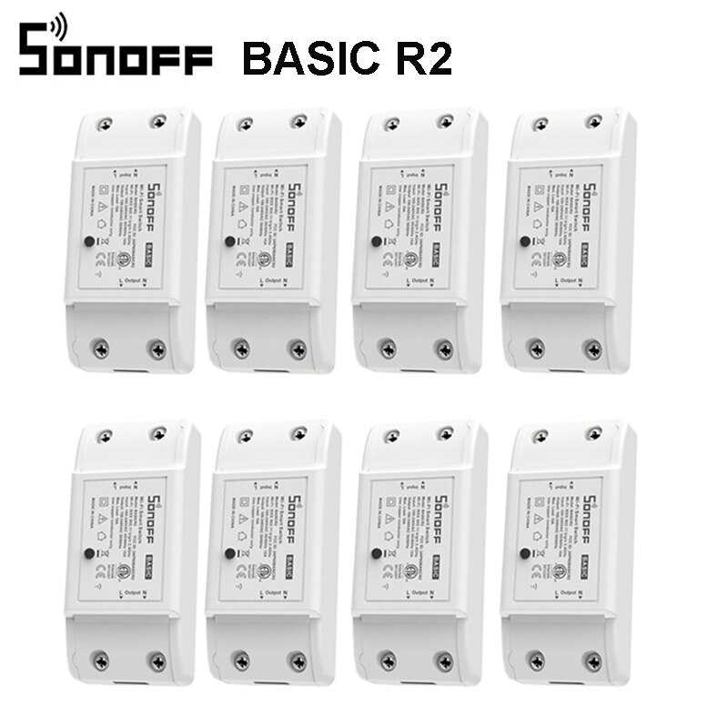 1/10Pieces Sonoff Basic R2 Wifi DIY Smart Wireless Remote Universal Switch Light Controller Module Work With Alexa Google Home: 7pcs