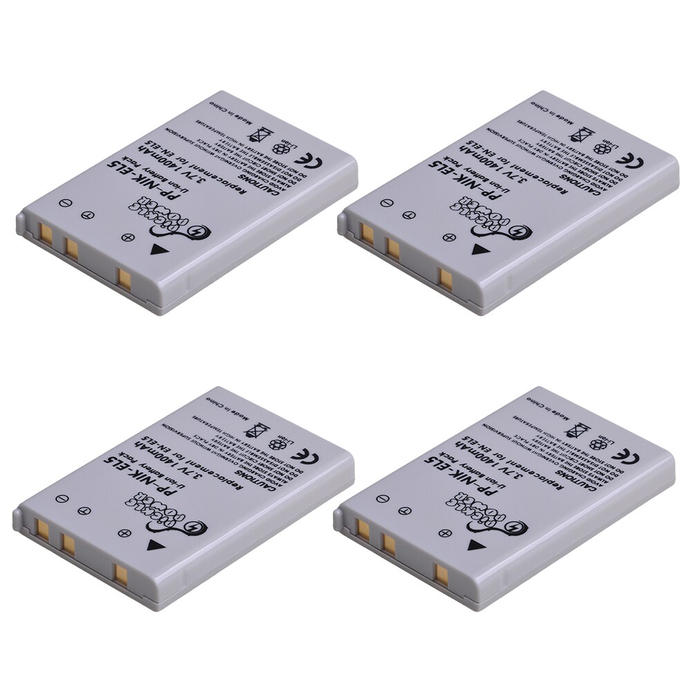 3 Pcs EN-EL5 EN EL5 ENEL5 Battery and Wall Charger for Nikon Camera Coolpix P80 P90 P100 P500 P510 P520 camera accessories: 4 battery