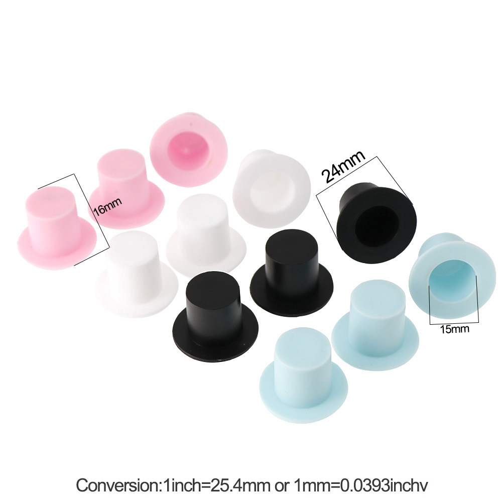 Sombrero pequeño de payaso de plástico negro, Miniatur de simulación artesanal, decoración, accesorios de , 6/8/10/20 piezas: Gris oscuro