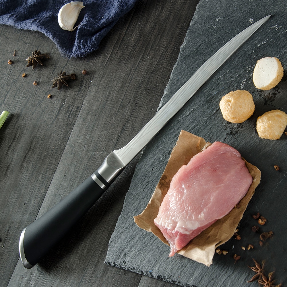 XYJ Razor Sharp Filleting Knife 6 7 8 Inch Fish Fillet Boning Narrow Blade Stainless Steel Kitchen Knives