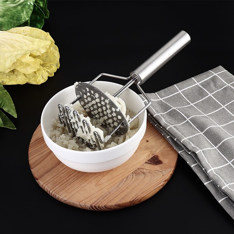 Manual potato press Stainless steel double-layer potato masher Mashed potato Mashed potato tool kitchen gadgets and accessories