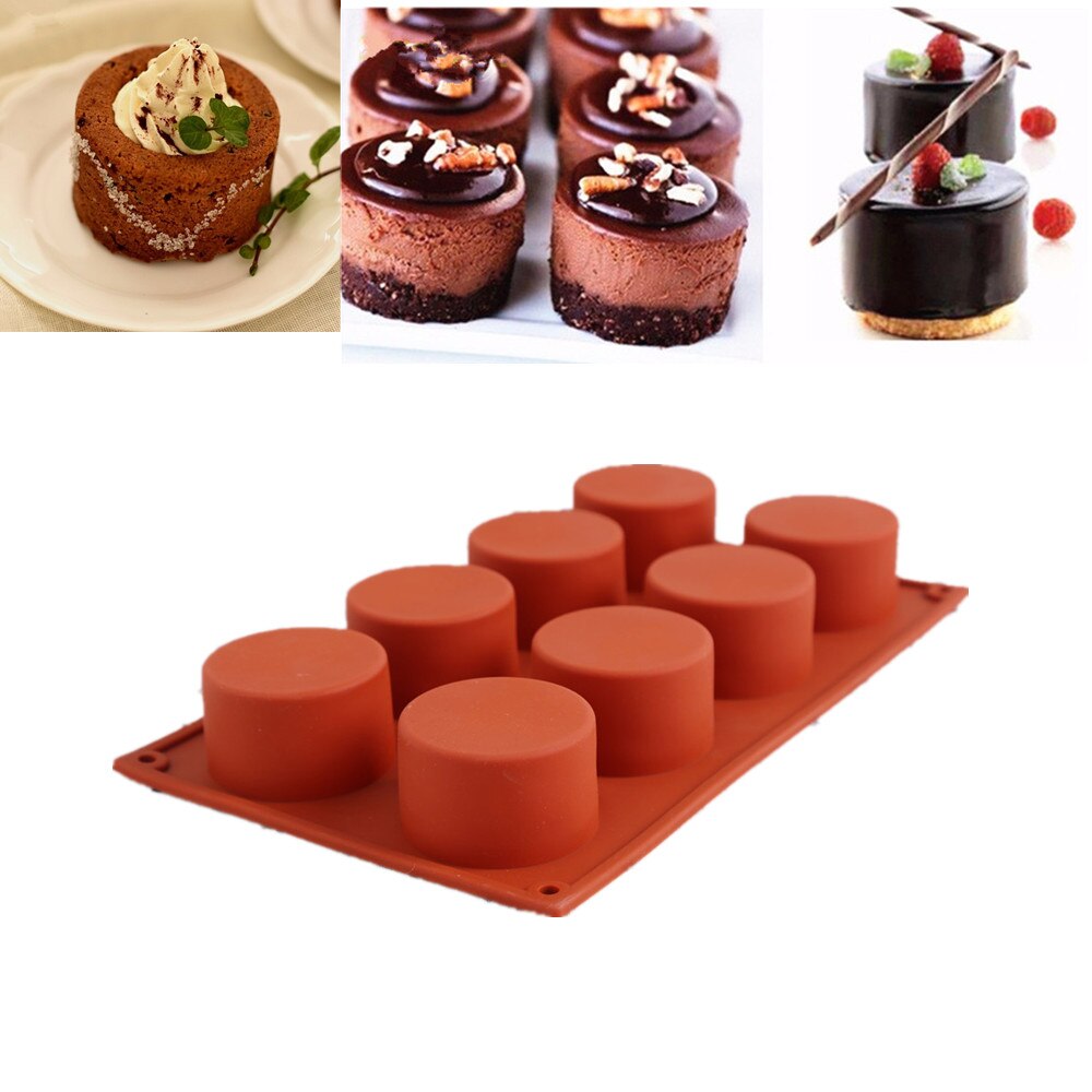 Siliconen Brood Bakken Inserts 8 Cup non-stick Cakevorm Ronde Vorm Cakevorm Bakvormen voor BakingTool Keuken accessoires