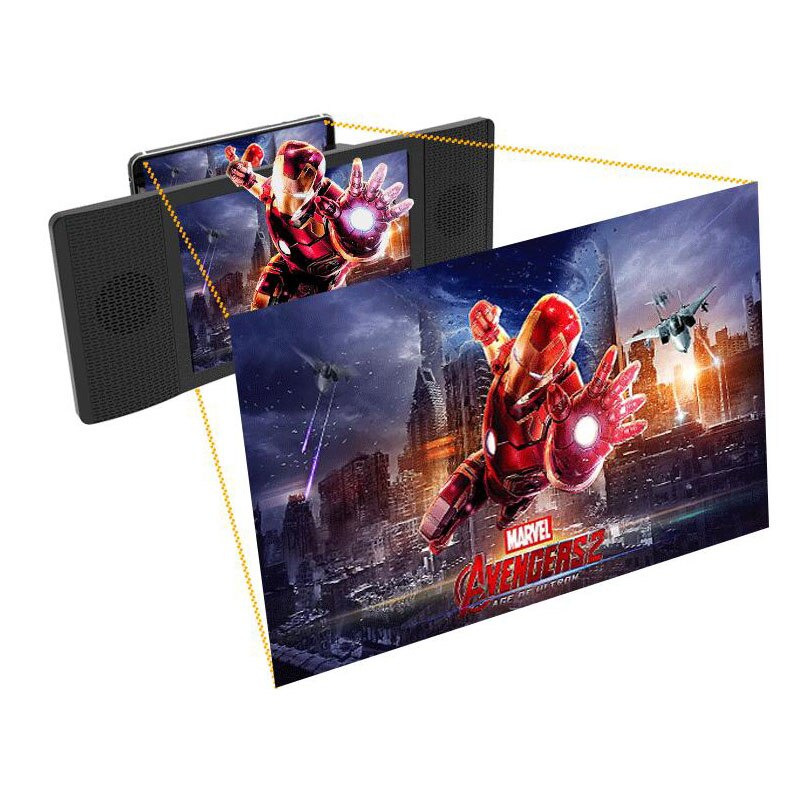 Bluetooth Audio 3D Magnifier USB Direct Charge UV Protection 3D Mobile Phone Screen Magnifier Smart Compatible Mobile Magnifier