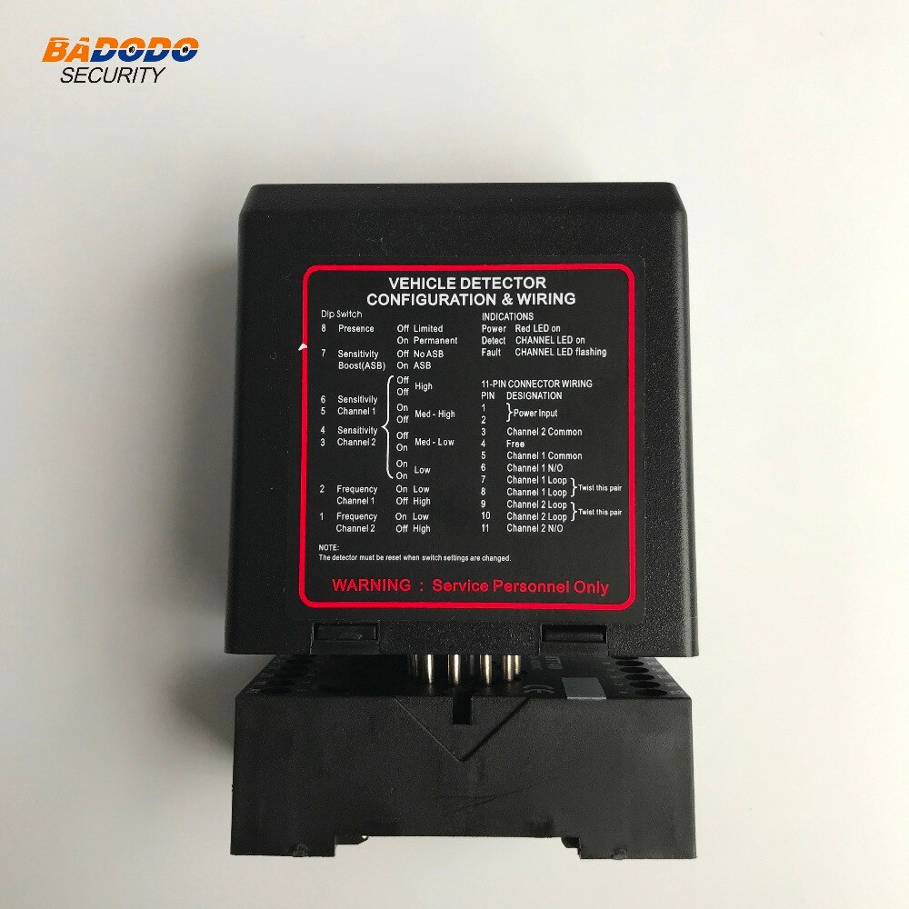 Detector de bucle de doble canal AC110V o 220V con bobina de bucle de 50m de 0,75mm para control de acceso de estacionamiento de coches