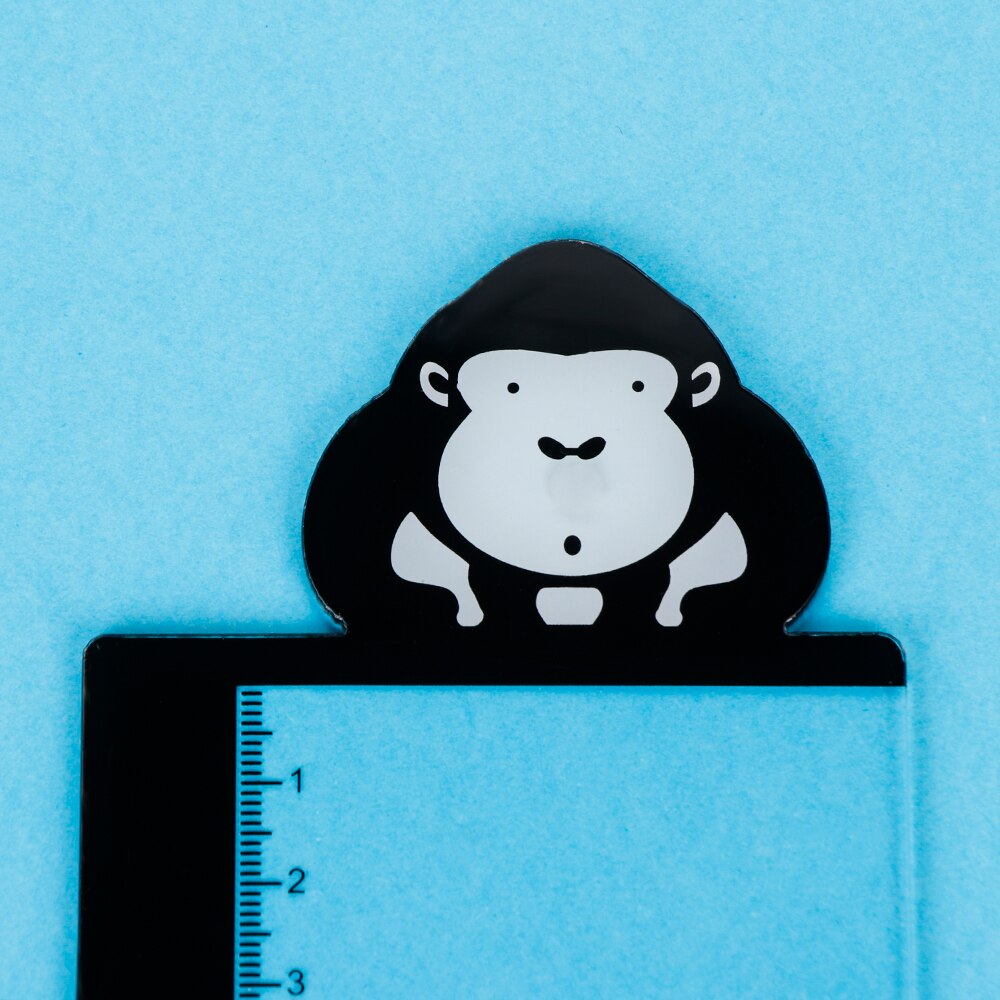 Computer Monitor Message Board Notes Sticker Met Liniaal Record Houder Kat Uil Lijm Naam Post Kaart Kant Panel Kantoor Opslag