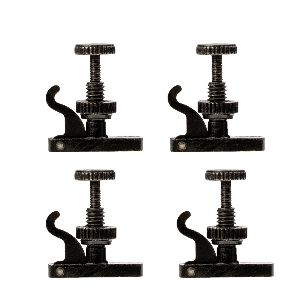 NAOMI 4pcs Violin Fine Tuner Violin Tuner Adjuster Black Violin Fine Tuners Spinner Adjuster Strings Hooks