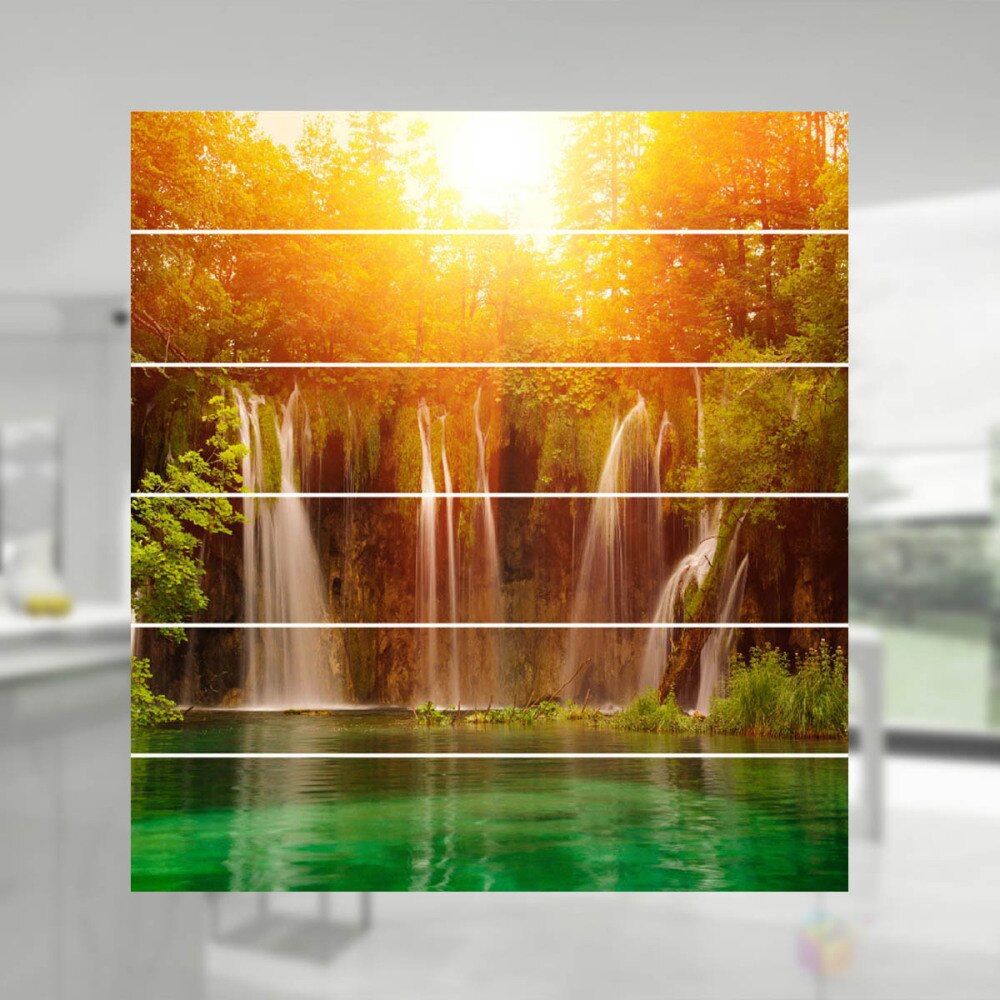Waterfall 3D Decorative Stairs Stickers Self-adhesive Stairs Stickers Beautiful Prints Mural Waterproof Wallpaper PVC Staircases: Default Title