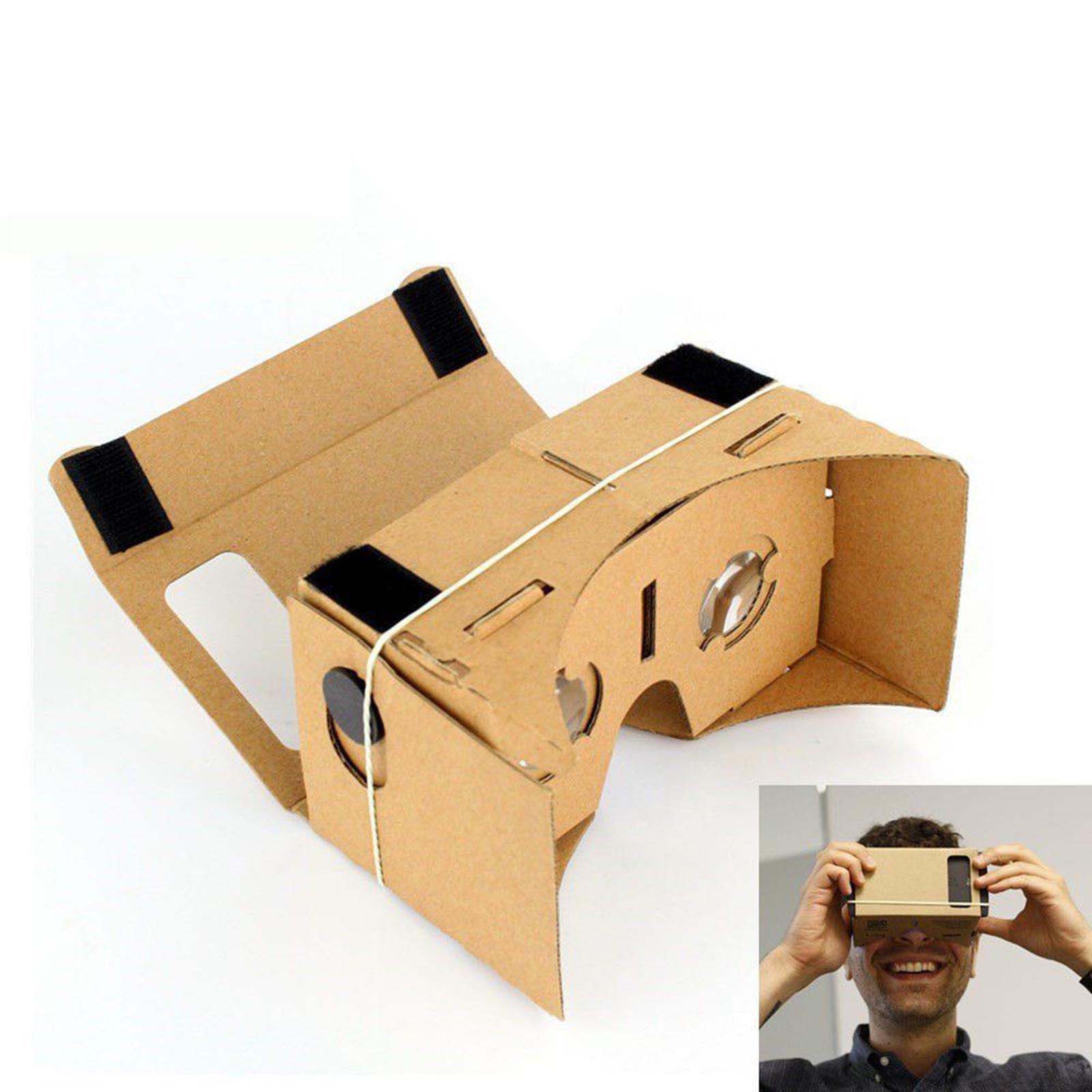 3d vr virtual reality briller pap trend google ultra clear view linse til mobil 3.5 - 6.0 skærm vr