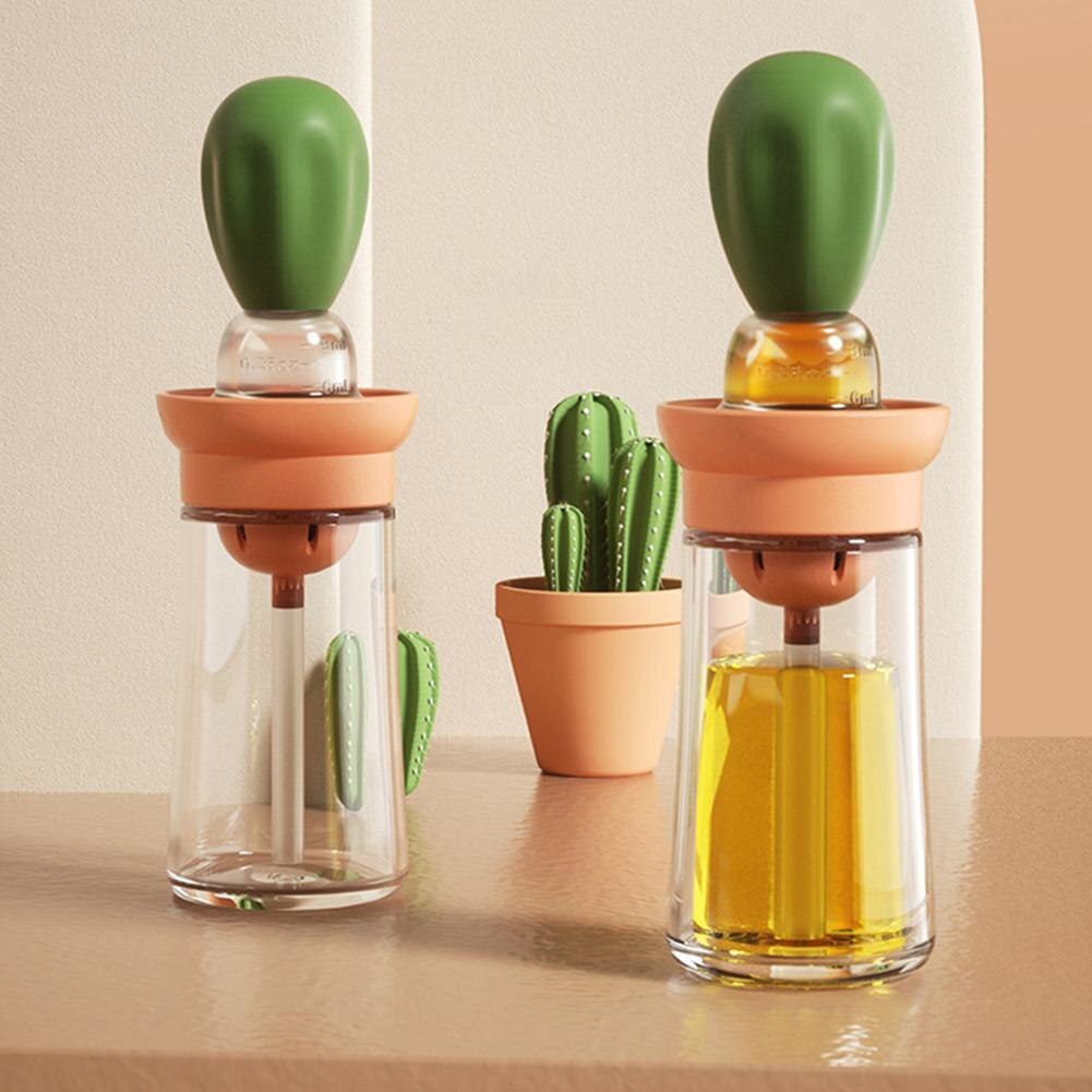 Glass Olive Oil Bottle Measuring Dispenser Bottle Kitchen Cooking Baking Barbecue Baking Vinegar Silicone Pastry Dropper Brush