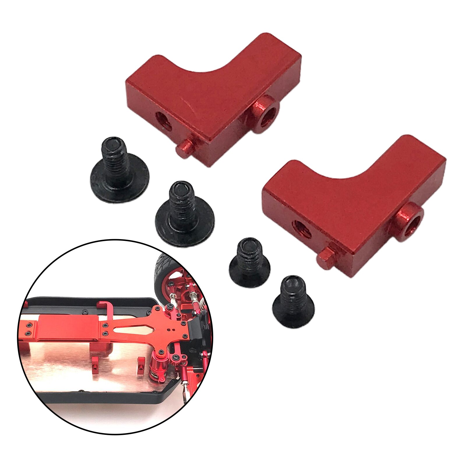 2 stücke RC Auto Lenkgetriebe Halfter Aktualisierung Teile Servo für 1:14 Wltoys 144001: rot