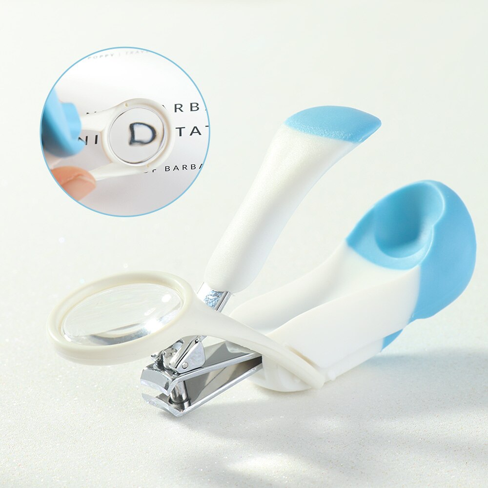 1pc idosos crianças bolso dedo do pé cortador de tosquiadeira de unhas com lupa aparador manicure pedicure ferramentas cuidados tesoura