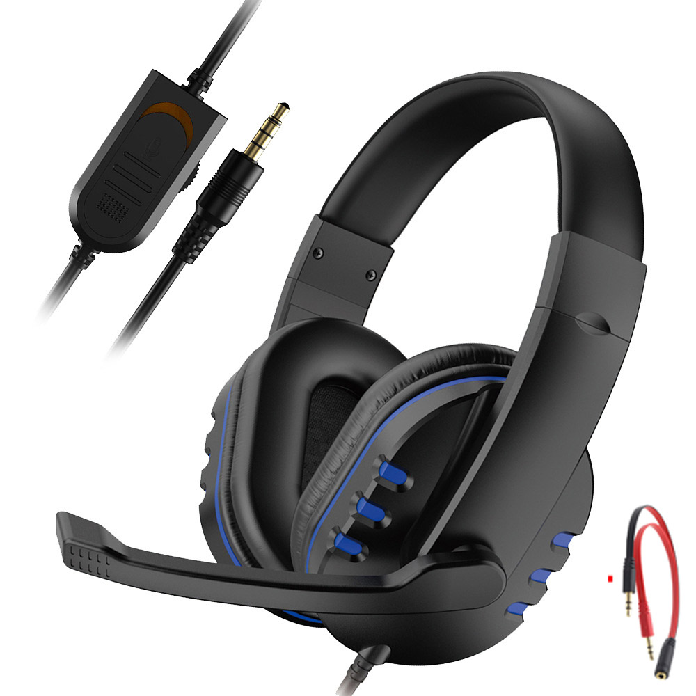 RLOVS Gaming Headset 3.5mm Wired Over-Head Gamer Headphone With Microphone Volume Control Gamer Earphone Headset For Xbox PS4 PC: 2