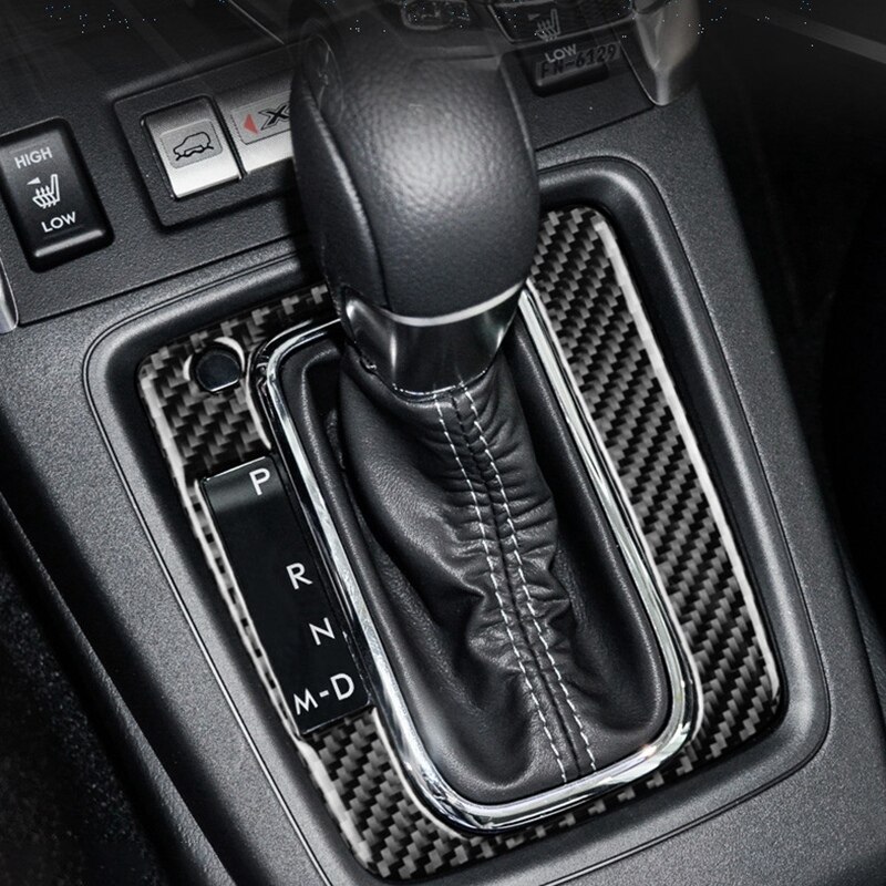 Car Gear Shift Panel Cover Sticker Interior Trim Carbon Fiber for Subaru Forester Accessories LHD