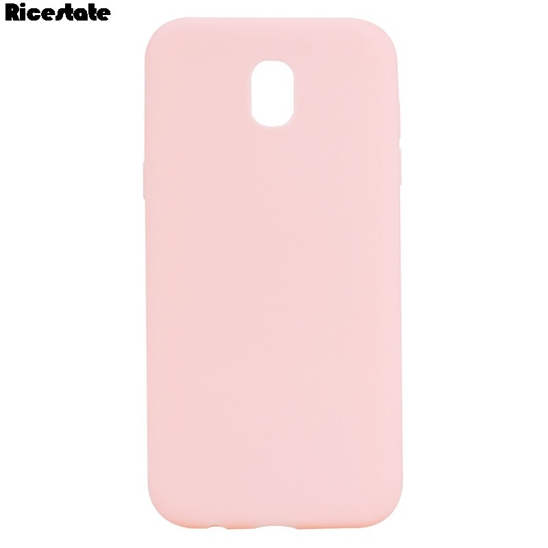 TPU Solid color Case For Samsung Galaxy J5 J530 J3 J330 J7 J730 European version Matte Silicone soft case: J3 2017 J330 / Pink