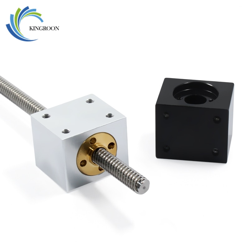 KINGROON Mutter Gehäuse Halterung Für 8mm T8 Trapez Blei Schraube Umwandlung Mutter Sitz Aluminium Block 15 3D Druck Teile