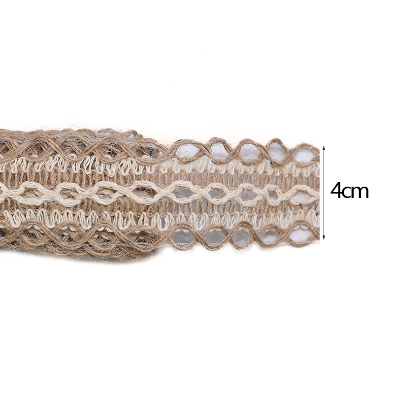 2m naturliga jute säckväv band vintage ihåliga band bröllopsfestival dekoration gör-det-själv hantverk inslagning leveranser: B02