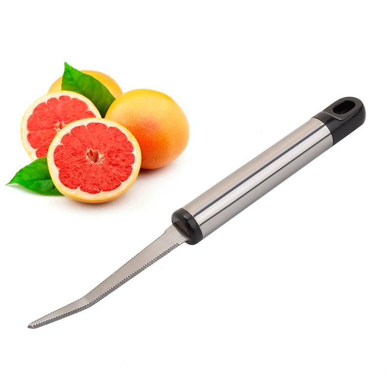 4PCS Grapefruit Spoons Stainless Steel Serrated Fruit Spoons Dessert Spoon With Grapefruit Peeler Fruit And Vegetable Tools
