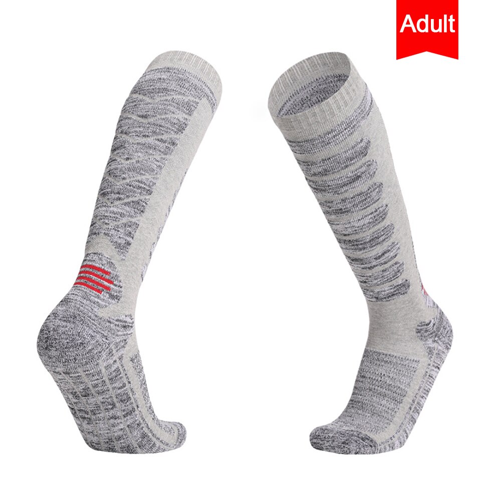 GOBYGO – chaussettes tubes longs pour Sports de plein air, chaussettes épaisses, qui gardent la chaleur, bas de serviette confortable, résistant à l&#39;usure, absorbe la sueur, unisexe: 03 / M(35-39)