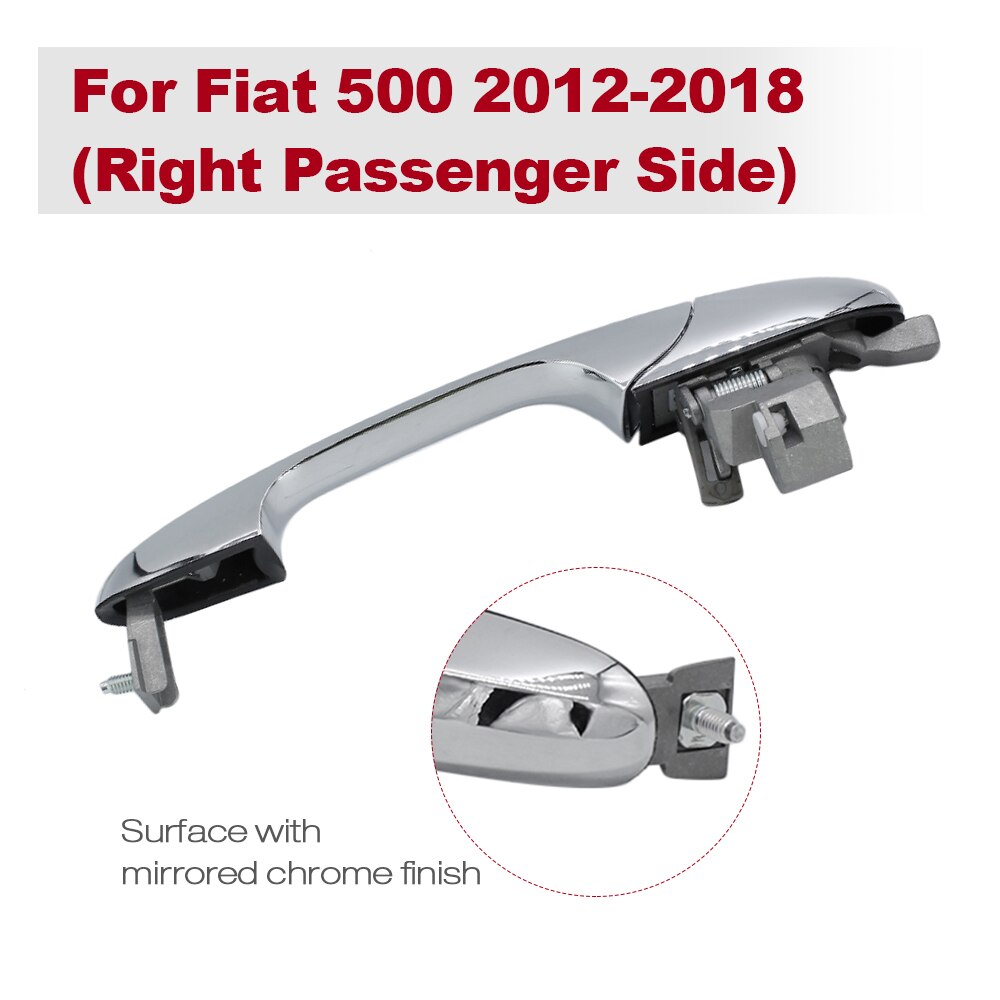 Buitendeur Handgreep auto Voor Fiat 500 2021-2018 Auto Links & Rechts Deur Buitenste Handvat Drivers Side Exterieur Auto-onderdelen 68069943AC 68069942AC Auto Buiten deurgreep(Rechts