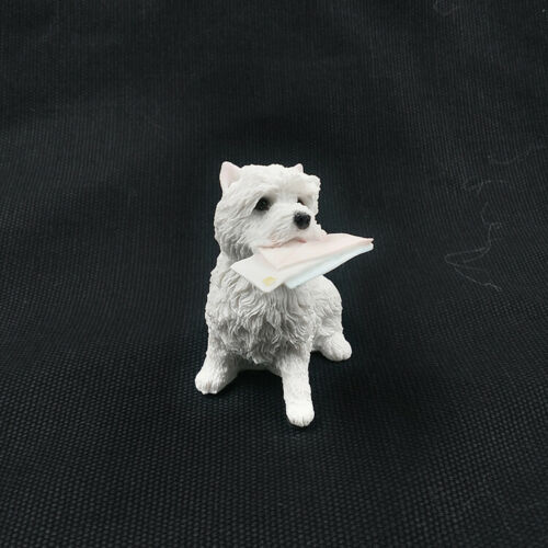 JJM West Highland White Terrier Envelope Dog Pet Figure Collector Animal Model Doll EducationalToy for Children Adults Kids