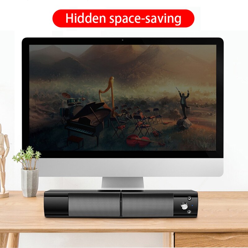 Computer Speakers Detachable Bluetooth Speaker Bar Surround Sound Subwoofer For Computer PC Laptop USB Wired Dual Music Player