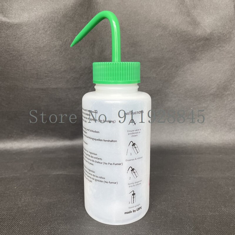 2pcs/lot Methanol Elbow Plastic Squeeze Wash Bottle Lab Rinse Bottles Clean Safely