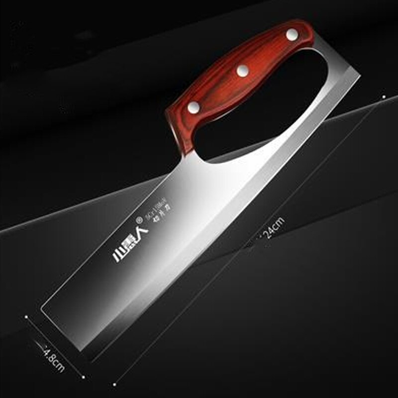 Chinese Style Stainless Steel Kitchen Cut Vegetable Knife Chef Special Super Sharp Ladies Slicing Duck Meat Cooked Food Knives: A 240x48 mm
