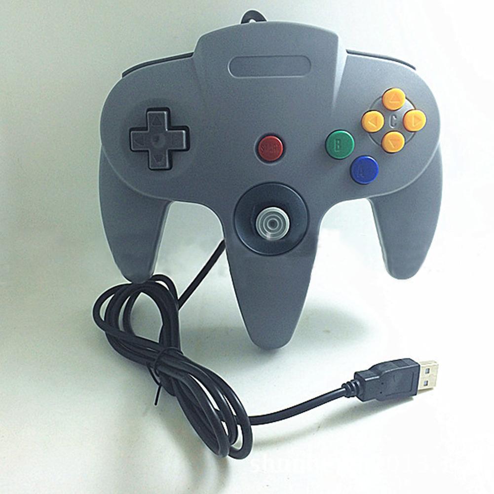 Voor N64 Gamepad Abs Usb Wired Controller Joystick Joypad Pc Computer Game Handvat Game Pad Voor Nintend N64 Voor Pc game Accessoire: gray