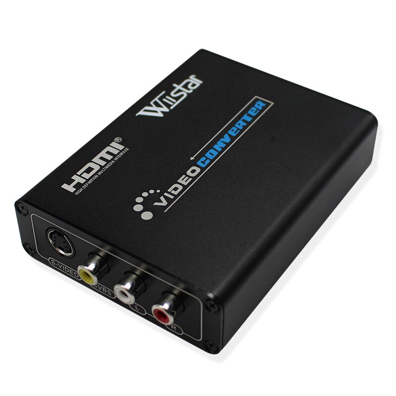 Wiistar HDMI to AV S-Video CVBS Video Converter HD 3RCA PAL/NTSC Switch HDMI to composite S VIDEO Adapter for TV PC with Adapter