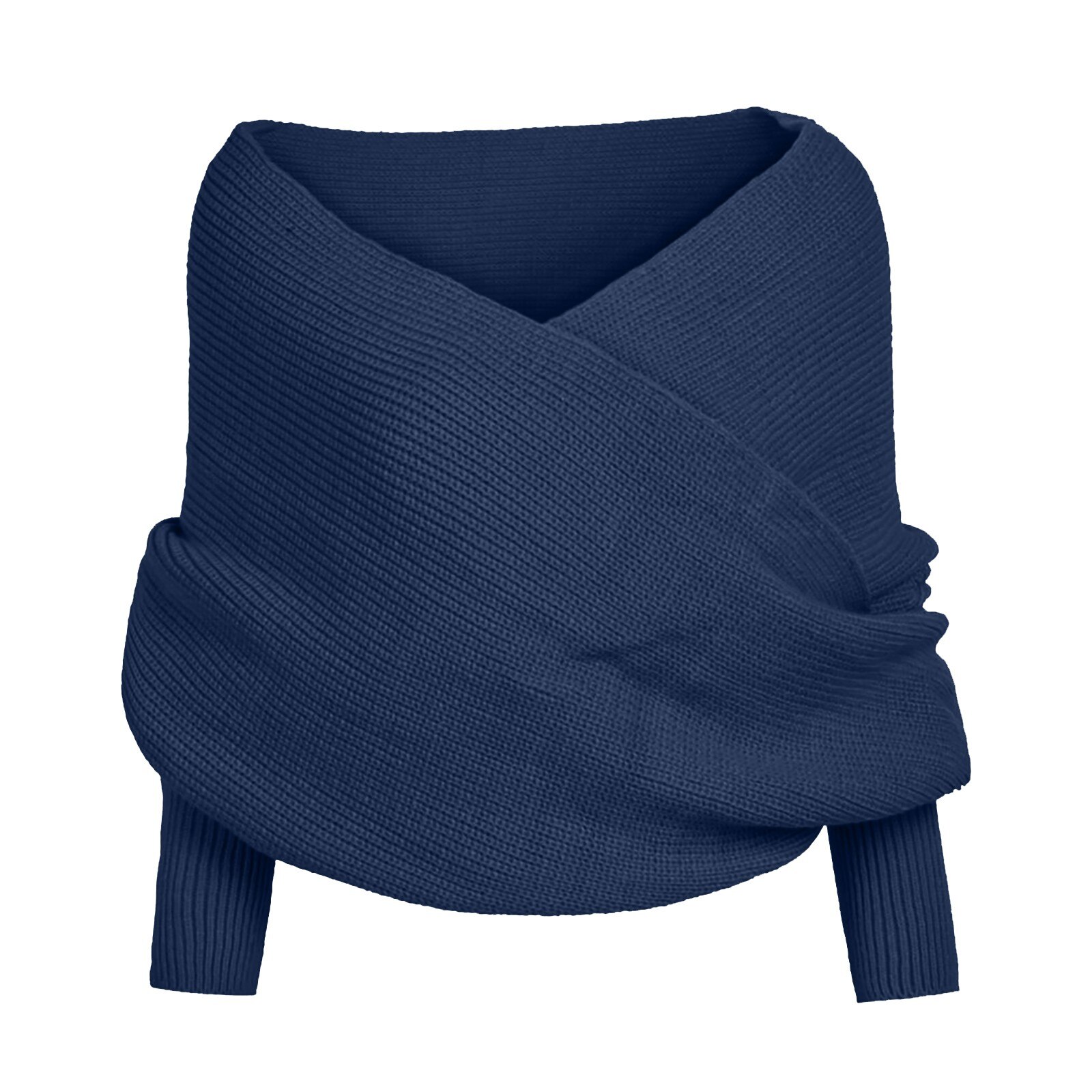 Poncho à manches chauve-souris pour femme, col bateau, écharpe, tricot doux, châle d'hiver, 40 #: NY