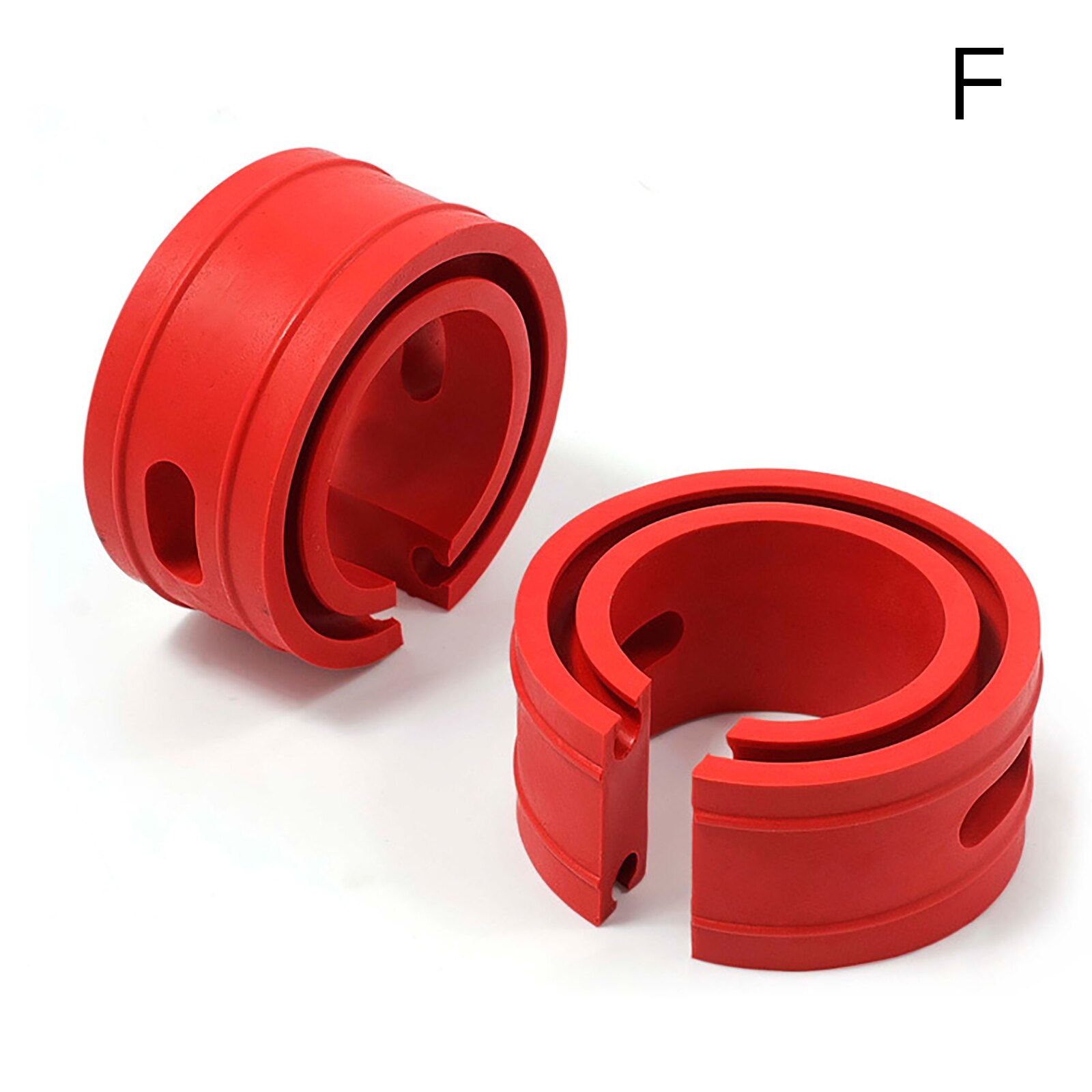 2 pièces couleur rouge amortisseur de voiture pour la voiture tampon ressort pare-chocs puissance auto-tampons A/B/C/D/E/F Type ressorts pare-chocs coussin: Model F