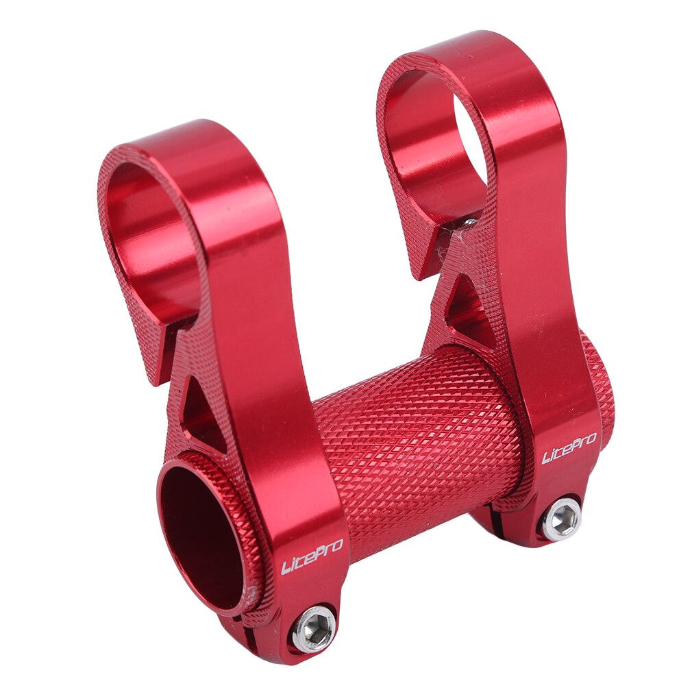 bicycle double stem riser bicyle handlebar stem adjustable folding bike handlebar stem black, red, silver