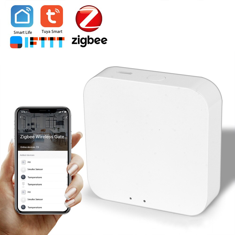 Smart Home Gateway Controller WiFi Gateway Hub Smart ZigBee Gateway Compatible with Alexa Google Home and IFTTT