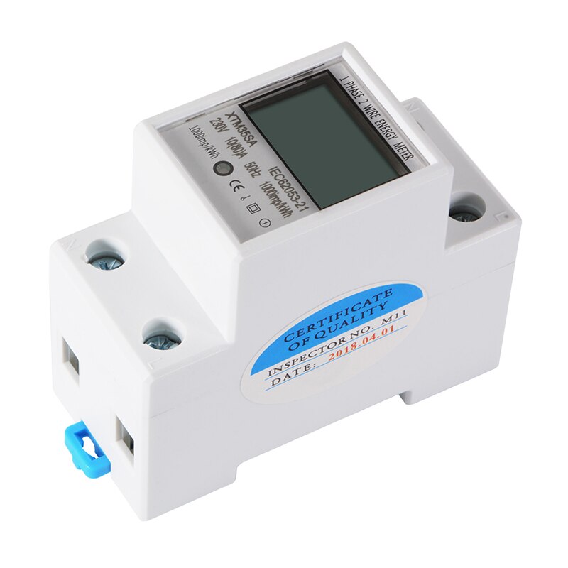 XTM35SA compteur électrique 230V LCD affichage numérique monophasé DIN-Rail énergie électronique kWh compteur consommation d'énergie