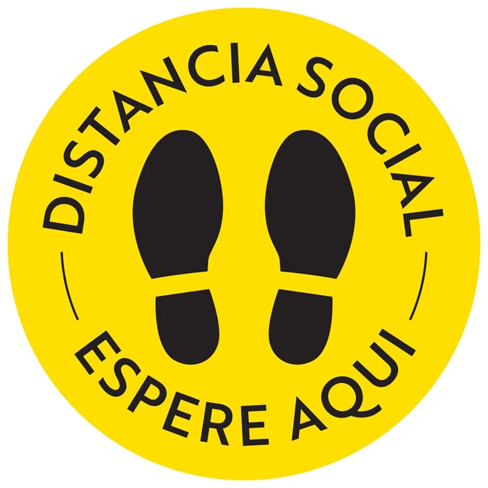 Public area Social Distancing Floor Sticker Indoor Ground Sticker Safety Floor Sign Decal Sticker for Crowd Control Guidanc: F