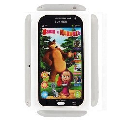 3pcs Multifunctionele Baby Mobiele Telefoon Simulator Muziek Telefoon Touchscreen Kinderen Speelgoed Leren & Onderwijs Model Russische Taal: White