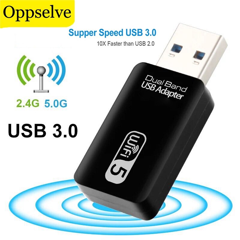 Adattatore Wifi USB 5G adattatore Wifi 1200Mbps Wi-fi USB 3.0 Ethernet antenna ricevitore scheda di rete modulo WiFi per PC desktop computer portatile