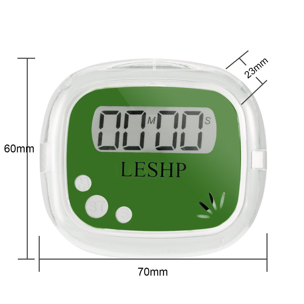 LESHP-Mini pantalla LCD ABS portátil de 4 dígitos, temporizador de Cuenta regresiva magnético Digital para cocina, con memoria para temporizador