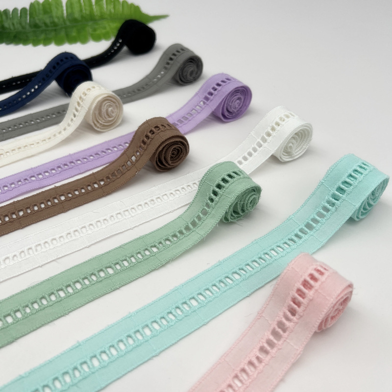 15 yardas 25 mm falda bordada rayas horizontales, atadura hueca de algodón, correa para el cabello, lazo DIY artesanía accesorios artesanales mejoras para el hogar a0475b - 1